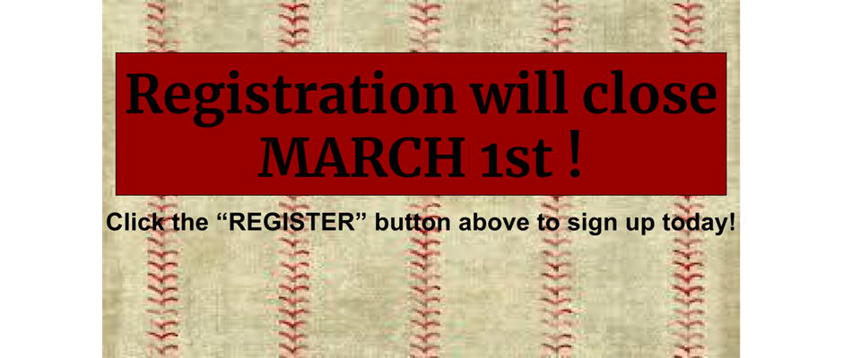 Registration will close earlier than in years past!  