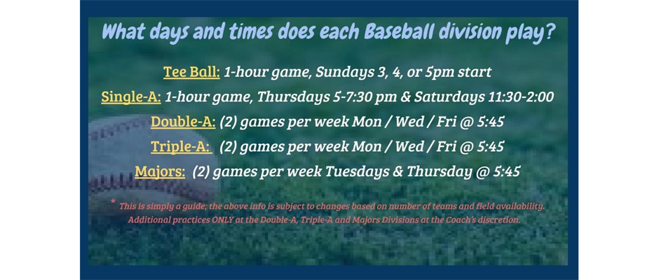 Little League Days & Times