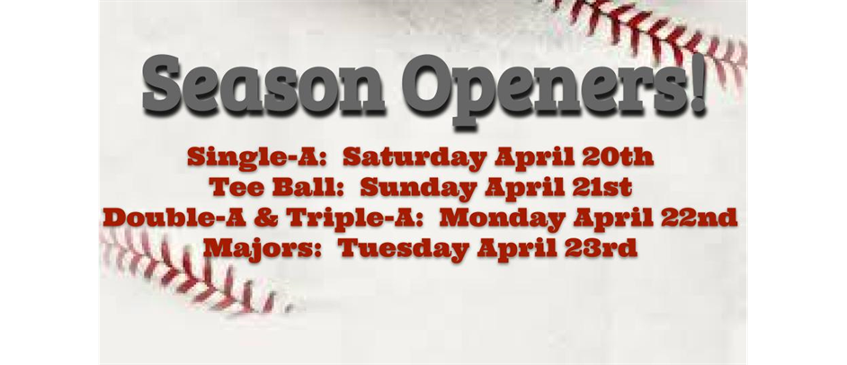 Opening Day is fast approaching!