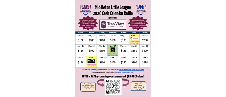 BUY TICKETS TO THE CASH CALENDAR RAFFLE HERE!